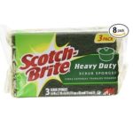 Scotch-Brite Scrub Sponge, Heavy Duty, 3-Count (Pack of 8)