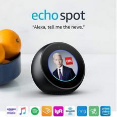 shipped echo alarm alexa clock spot drop smart
