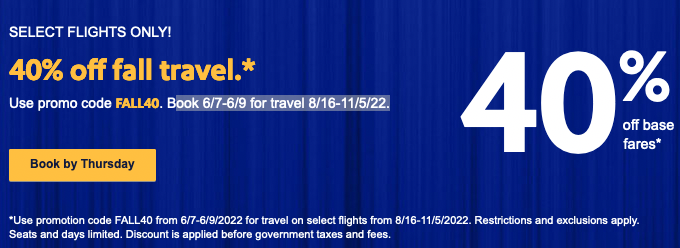 Southwest Airlines: Get 40% Off Select Flights! – TJB Deals